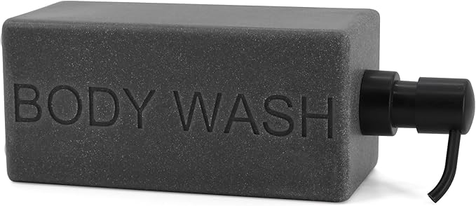 Rectangular Resin Dispenser Premium Bathroom Shampoo Conditioner Body Wash Bottle Modern Refillable Pump Design
