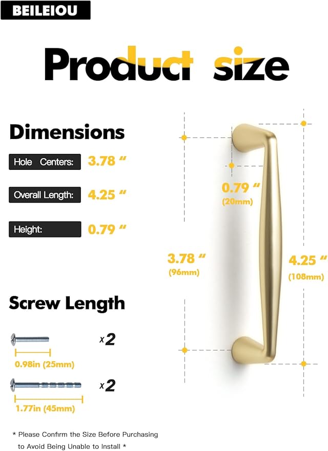 Brushed Gold Zinc Alloy Cabinet pulls - 3-3/4 Inch(96mm) Hole Center Classic Vintage Drawer Handles ,Kitchen Cupboard Bathroom Dresser Cabinet Hardware (5, Brushed Gold, 3-3/4"(96mm) Hole Centers)
