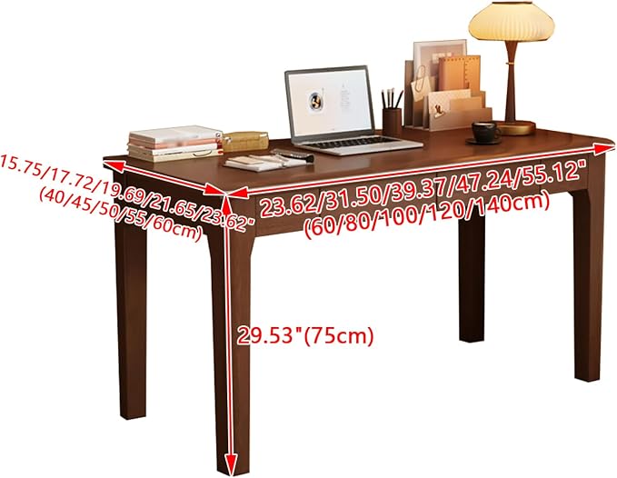 Vintage Solid Wood Desk, Home Office Desk with Drawers, Computer Desk Study Desk for Bedroom Living Room Dormitory Balcony(31.50" Wx23.62 D, Natural)