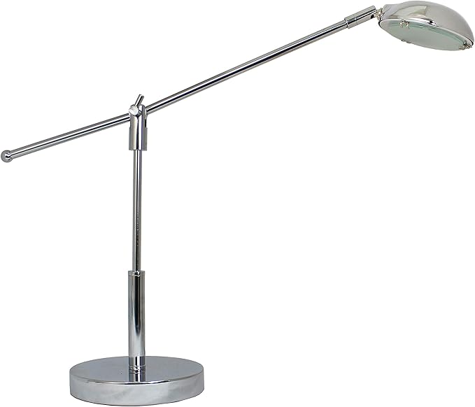 Simple Designs LD1035-CHR 21" 3W Balance Arm LED Desk Lamp with Swivel Head, Chrome (Pack of 2)
