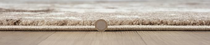 Keen Home Design Area Rugs - 5x8 Non-Shedding, Abstract Rugs for Kitchen, Living Room, Bedroom, Dining Room, Entryway - Size: 5'3" x 7'7", Multi
