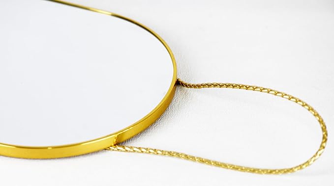 Oval Wall Mirror, Gold, Oval Shape, for Bathrooms and More (16x9.2 inch)