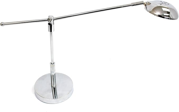 Simple Designs LD1035-CHR 21" 3W Balance Arm LED Desk Lamp with Swivel Head, Chrome (Pack of 2)