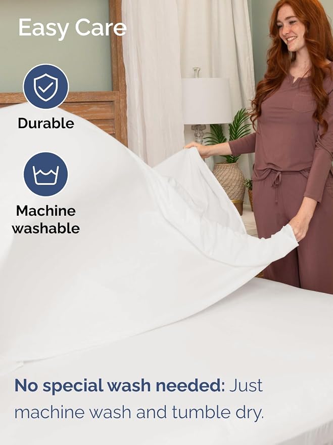 Extra Deep Cal King Sheet Set - 6 Piece Breathable and Cooling Sheets - Hotel Luxury Bedding for Women, Men, Kids & Teens - Easy Secure Fit - Soft & Wrinkle Free - Extra Deep Pockets - Antique White