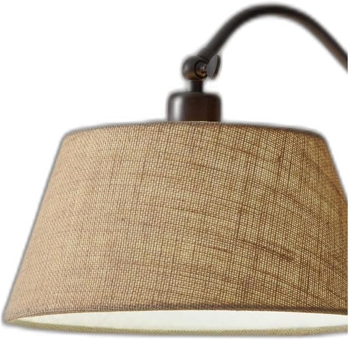 HomeRoots Dark Bronze Metal Swing Arm Adjustable Table Lamp