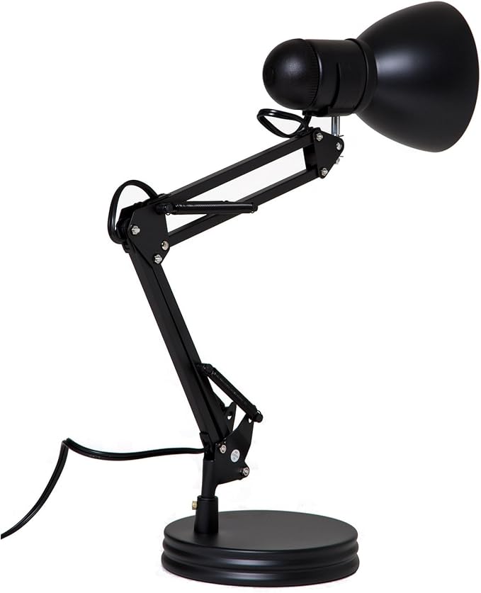 Boston Harbor TL-WK-134E-BK-3L Architect Swing Arm Desk Lamp, 17.3" x 15.9" x 13", Black