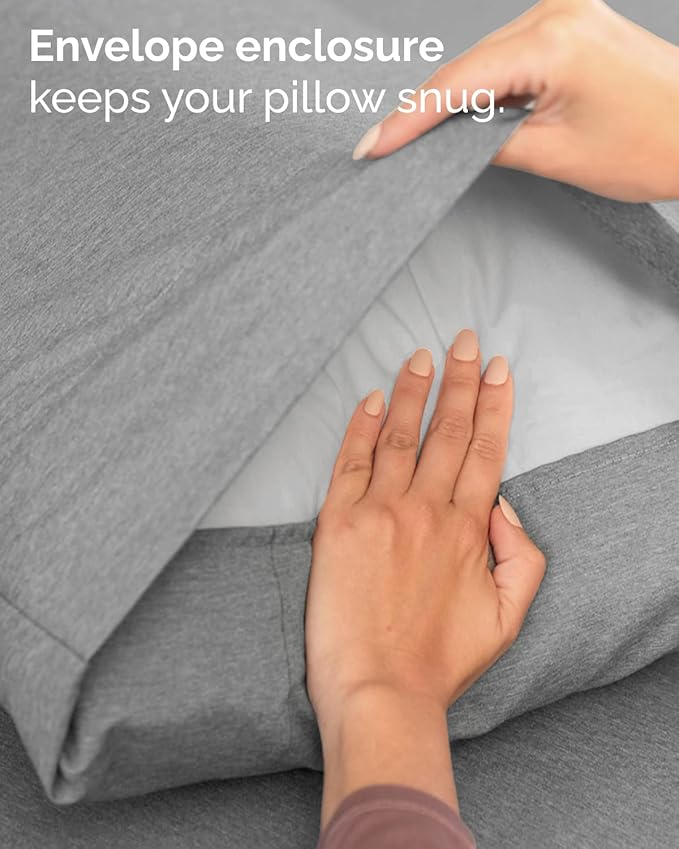 Twin XL Size 3 Piece Sheet Set - Comfy Breathable & Cooling Sheets - Hotel Luxury Bed Sheets for Women & Men - Deep Pockets, Easy-Fit, Soft & Wrinkle Free Sheets - Heathered Grey Oeko-Tex Bed Sheets
