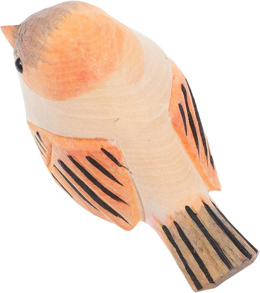 Retro Farmhouse Bird Sculpture Bird Decor for Home Hand Carved Animal Statue