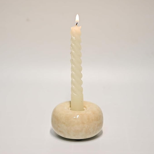Ceramic Candle Holder, Modern Taper Candlestick Holder for Dining Table, Living Room Coffee Table, 0.86 Inch Diameter Candelabra for Taper Candles