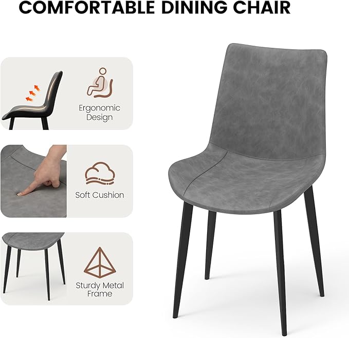 63"-78.7" Extendable Round Dining Table Set for 4, 5 Piece Mid Century Modern Oval Kitchen Table Set, Large Dining Table with 4 Dining Chairs for Living Room Space Saving（Walnut Table+4 Grey Chairs)