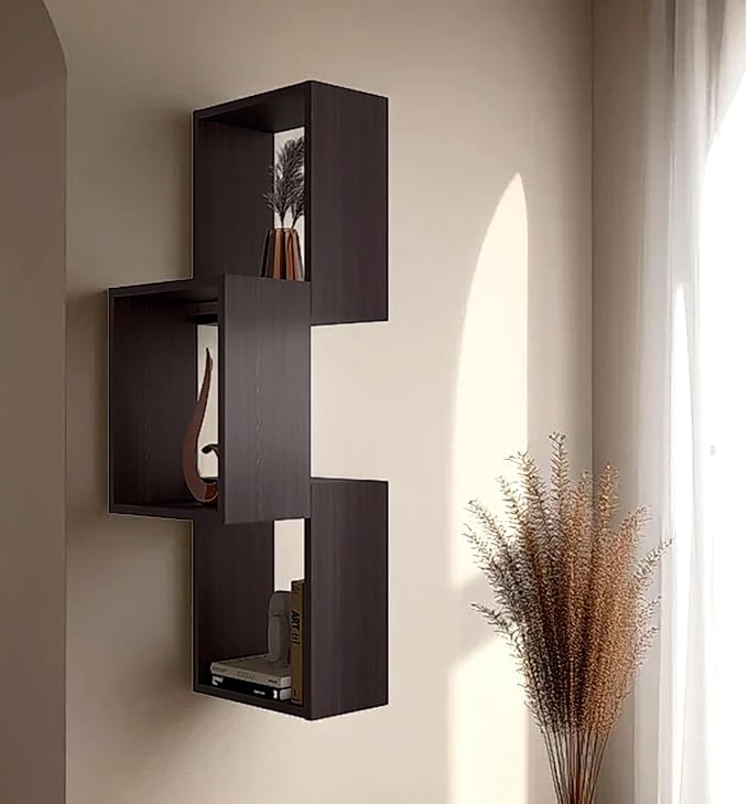 Wall-Mounted Geometric Shelf Unit