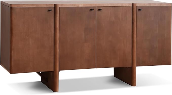 Christopher Knight Home Austen Retro Minimalist Wooden Storage Sideboard, Living Room Cupboard with Shelves, Dining Room/Kitchen Buffet Cabinet, Entryway Display Table, Home Office Credenza, Espresso