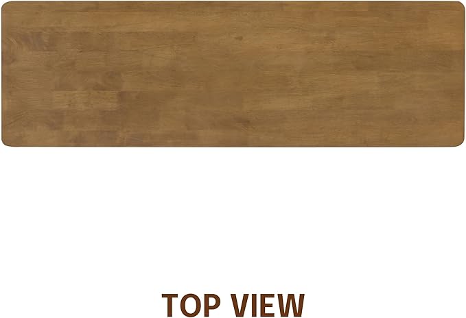 NTC Flow 47-Inch Console Table, Modern Solid Wood Entryway Table with Hidden Drawer, Waterproof & Heat Resistant, Narrow Table for Hallway, Living Room & Foyer, Teak Look