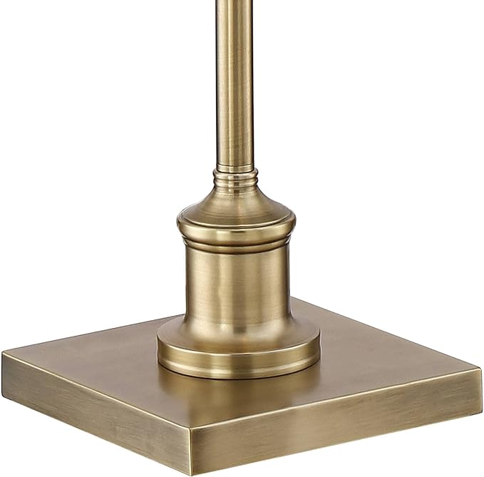 Regency Hill Jenson Industrial Farmhouse Adjustable Swing Arm Pharmacy Lamps Floor Standing with USB Charging Port 54" Tall Aged Brass Metal Decor for Living Room Reading House Bedroom Home Office