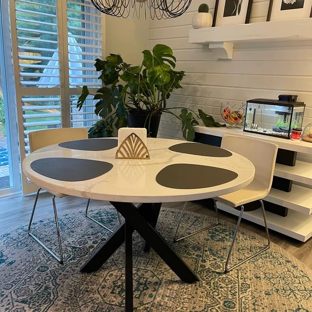 FUSHIAIPTC 30 Inch Metal Table Legs, Heavy Duty Desk Legs Holds 1000lbs Combinatorial Dining Table Legs for Wood, Glass, Marble Tabletop, Table Base Come in a Golden Ratio Design