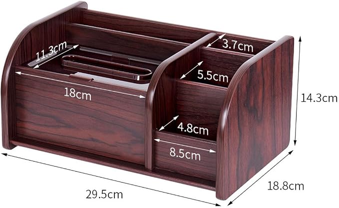 wooden office desk storage rack, suitable for storage in offices, living rooms, kitchens, or bathrooms, is the gift for housewarming, Thanksgiving, or Christmas (reddish brown)