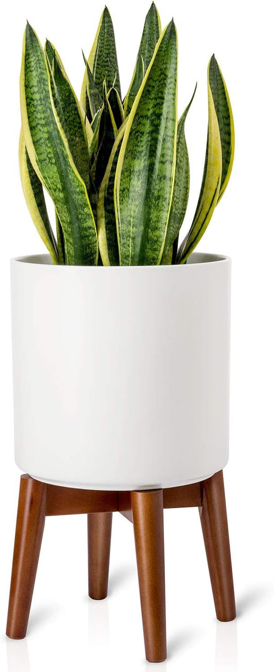 Mkono Plant Stand Mid-Century Modern Indoor (Plant and Pot NOT Included) Flower Holder Home Decor, Brown