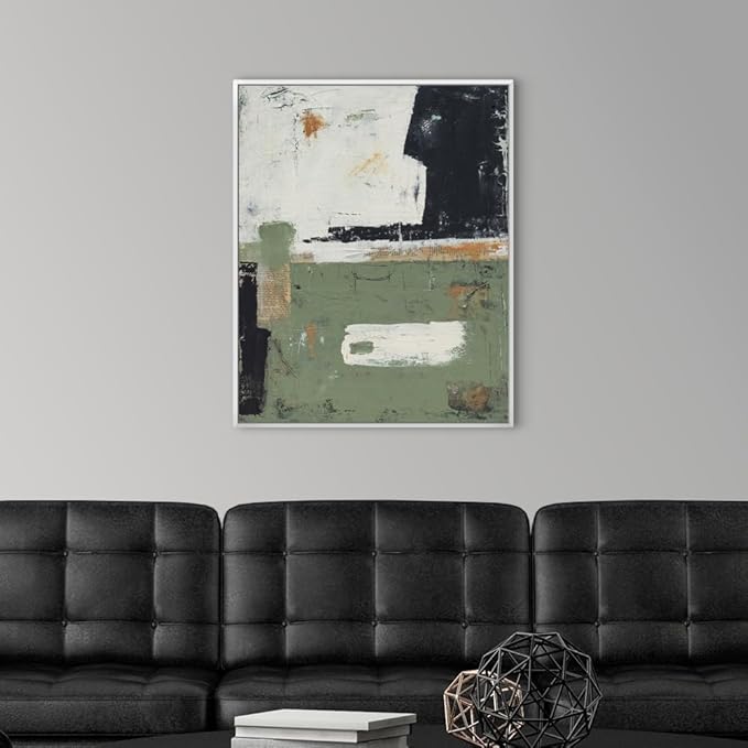 CANVAS ON DEMAND Sage of Innocence Natural Wood Float Framed Canvas Wall Art Print by Erin Ashley, Abstract, Contemporary, Home Decor, Modern Abstract, Artwork,24" x30in