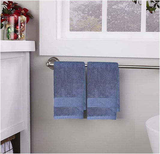 RUIBOLU Hand Towels for Bathroom - Cotton Ultra Soft Highly Absorbent Hand Towel 2 Set, Size 14" x 30" Home Bathroom Hand Towels for Bath, Hand, Face,