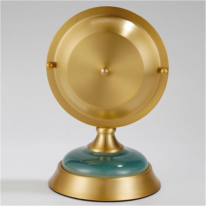 Desk Clock Desk Clock Living Room Household Brass Desktop Clock HD Glass Lens Easy to Read Suitable for Bedroom Kitchen Living Room Office Mantel Clocks