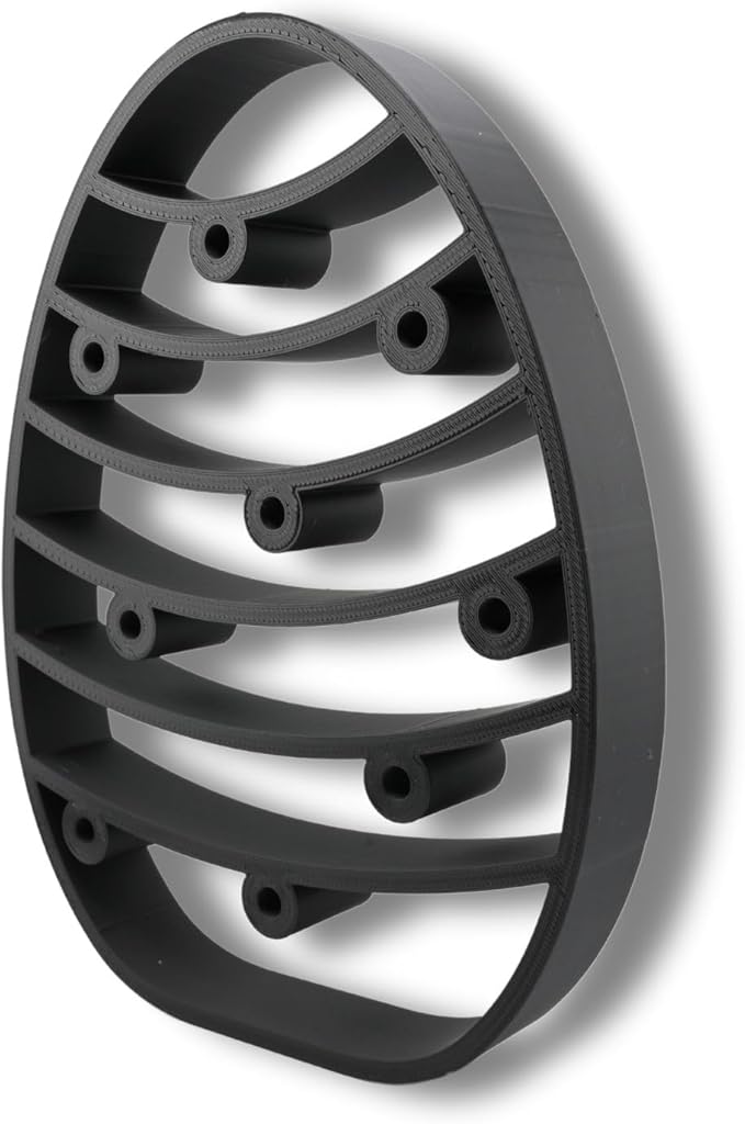 Easter Egg Sculpture – Minimalist Decorative Accent for Spring & Year-Round Home Decor | Collectible Design | Modern Holiday Display (Twinkling Lines Matte Black)