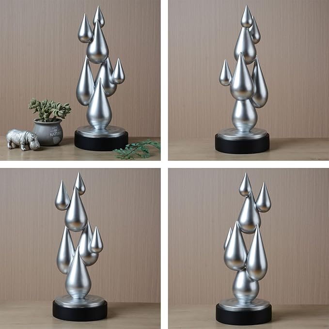 Modern Home Decor Abstract Arts Sculpture Table Bookshelf Decoration for Living Dining Room Resin Statue 17.3inch