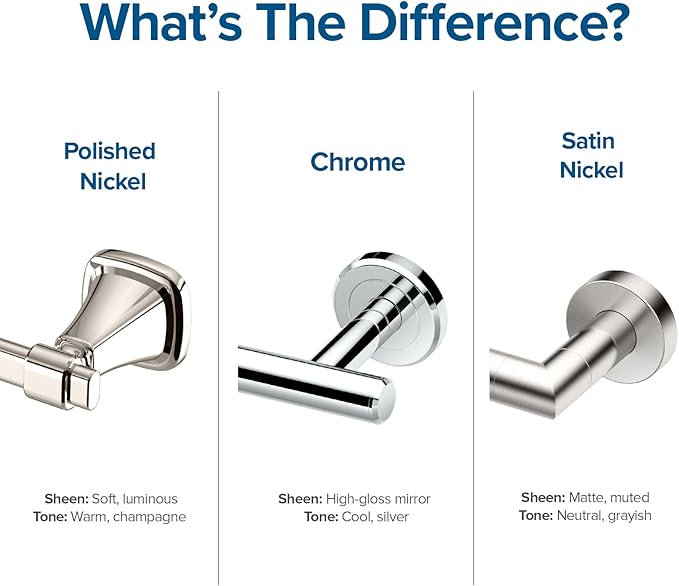 Gatco 5720 Clarion 24" Bathroom Towel Bar, Polished Nickel, Wall-Mounted Towel Rack, Crystal-Clear Acrylic Modern Bathroom Accessory