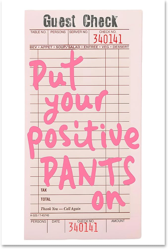 Pink Aesthetic Paintings Guest Check Poster Bar Cart Canvas Wall Art Pink Modern Pictures Trendy Preppy Posters Funny Quote Pictures Vintage Funky Canvas Wall Art for Bedroom Living Room 16x24in