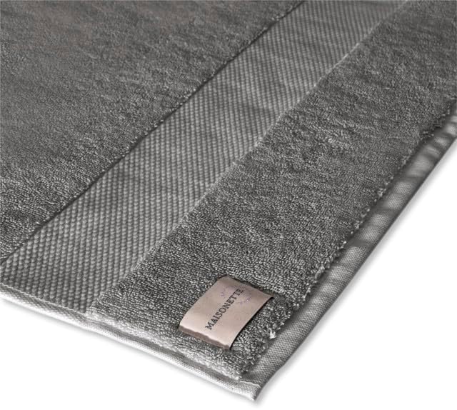 Maisonette Elegance 100% Organic Cotton Turkish Bath Sheets Soft Absorbent Oversized Bathroom Towels Ideal Quick Dry Extra Large Luxury Bath Towel Set for Shower (35" x 70", 2 Pack) Dark Grey (Stone)