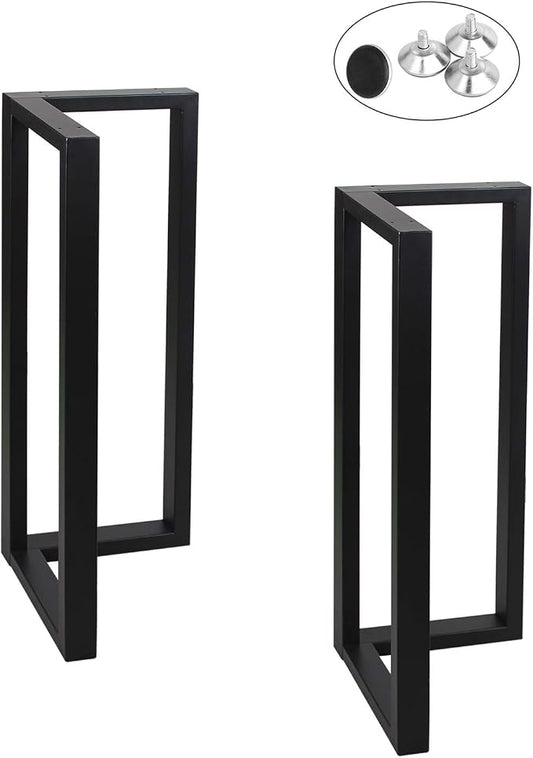 MBQQ Furniture Legs 35”Height 17.7”Wide Rustic Decory Right Angle Shape Table Legs,Heavy Duty Metal Desk Legs,Dining Table Legs,Industrial Modern, DIY Iron Bench Legs