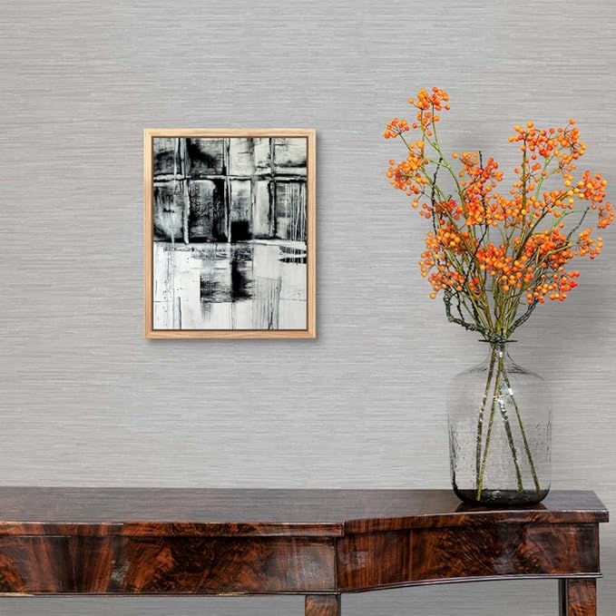 CANVAS ON DEMAND Looking Through Canvas Wall Art Print by Erin Ashley, Contemporary, Abstract, Modern, Home Decor, Black and White Artwork,8" x10in