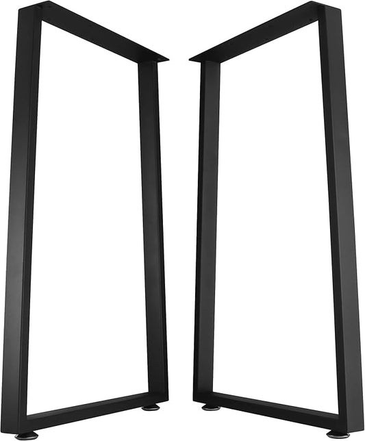 Metal Table Legs Desk Legs, Heavy Duty Square Tube Iron Desk Legs, DIY Furniture Legs for Dining Table, Coffee Table, Computer Desk, Workbench, Meeting Room Table, 28”H x 17.7”W (28", U 4x2cm)