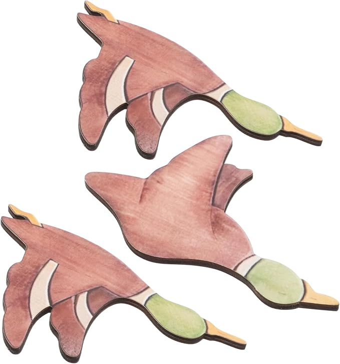 TOYANDONA 3pcs Wood Bird Wall Ornament Flying Bird Wall Decor for Living Room Modern Wooden Sculpture Set Rustic Home Art