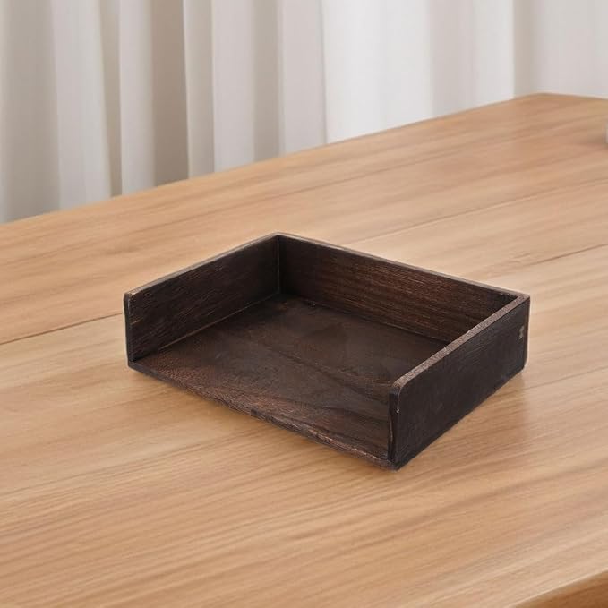 OSALADI 2pcs Vintage Solid Wood Desk Organizer Storage Shelf for Office Supplies Books Stationery Natural Wood Finish for Home Study Room