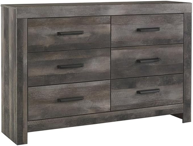 BOWERY HILL 6 Drawer Double Dresser in Gray