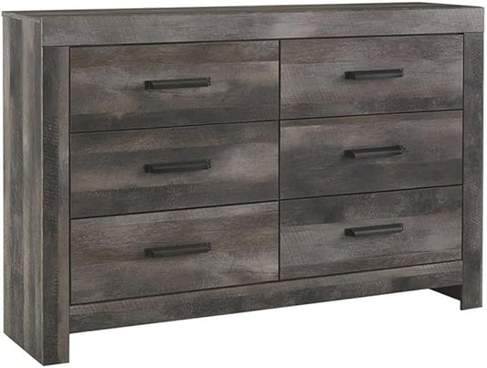 BOWERY HILL 6 Drawer Double Dresser in Gray