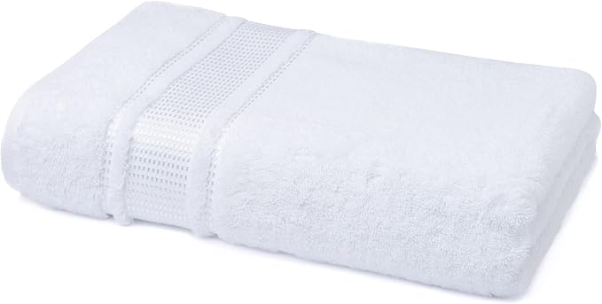 Melissa Linen, Bath Sheet, 100% Turkish Cotton Towel for Bathroom, Absorbent, Quick Dry, Durable and Soft Shower Towel, 35 in x 60 in Large, Spa and Hotel Quality, Bright White