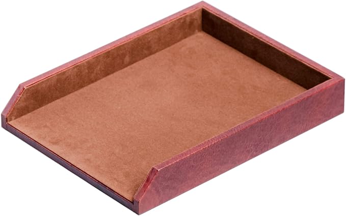 Dacasso Mocha Leather Letter Tray
