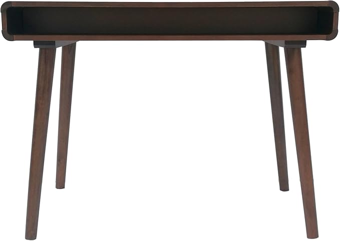 40" Retro Style Small Computer Desk, Gaming Table with Storage Drawers, Writing Desk with Sturdy Legs for Home Office Work, Brown