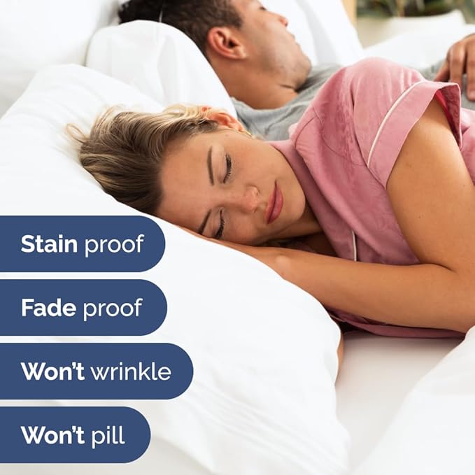 Flex Top Split Head King 4 Piece Sheet Set - Ultra-Soft, Breathable & Cooling Bed Sheets Set - Hotel Luxury Bedding for Women & Men with Deep Pockets - Wrinkle Free & Fade Resistant - Oeko-Tex - White