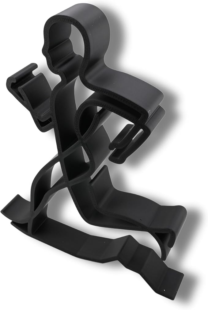 Runner Sculpture – Minimalist Running Figurine | Motivational Gift for Runners, Athletes & Fitness Lovers (Abstract Male Runner Matte Black)