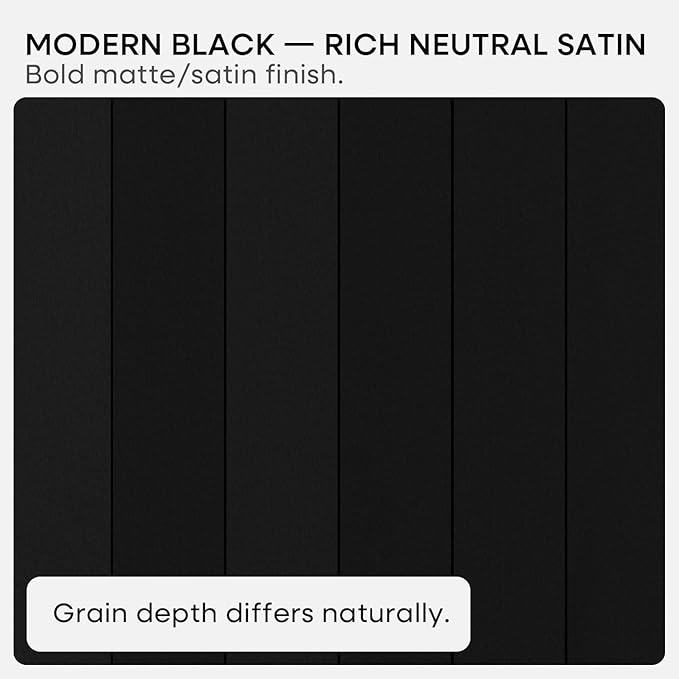 Homeforia Black Floating Shelf 48 inches, High End Solid Real Wood 48 inch Long Floating Shelves for Wall, Black Wooden 48inch Large Floating Shelves, Heavy Duty Bracket, 48 X 6.5 X 1.75 in, Set of 3