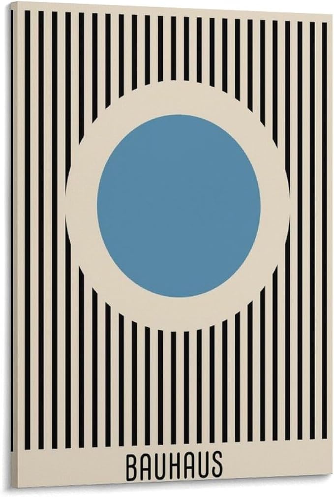 IKehu Bauhaus Exhibition Poster Mid Century Modern Bauhaus Print Minimalist Print,Room Aesthetics Poster for Room Aesthetics Canvas Wall Art Poster And Print Frame-style-26 24x36inch(60x90cm)