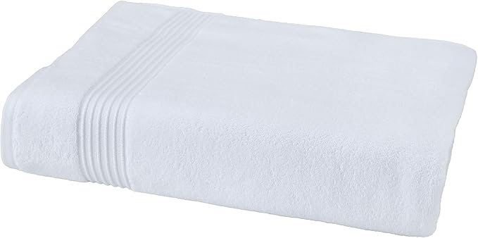 Milara Turkish Luxurious Extra Large Cotton Bath Sheet | Premium Bath Sheet Towels Ultra-Soft, Highly Absorbent, Durable | White Color Plush Bath Sheets, (35x70 Inches)