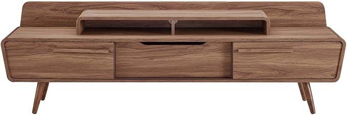 Modway Omnistand 2 Piece Entertainment Center, Walnut Gray