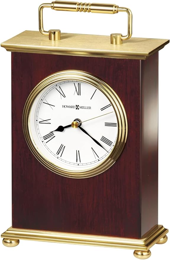 Howard Miller Carey Table Clock II 547-646 – Brushed Brass with Quartz Movement