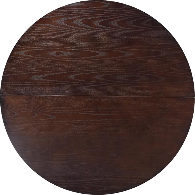 Soohow 47.2" Solid Wood Round Dining Table for 4-6 People with Intersecting Pedestal Base, Circle Kitchen Tables for Dining Room, Kitchen