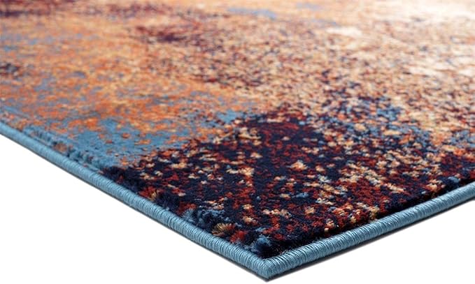 LUXE WEAVERS Modern Splatter Abstract Area Rug, Blue 8x10