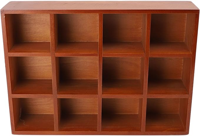 Omabeta Wood Desktop Organizer Vintage Multiple Compartments Storage Stationery Holder for Home and Office Solid Wood