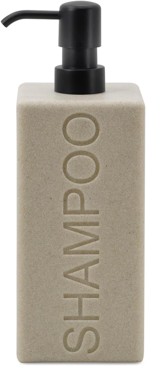 Rectangular Resin Dispenser Premium Bathroom Shampoo Conditioner Body Wash Bottle Modern Refillable Pump Design